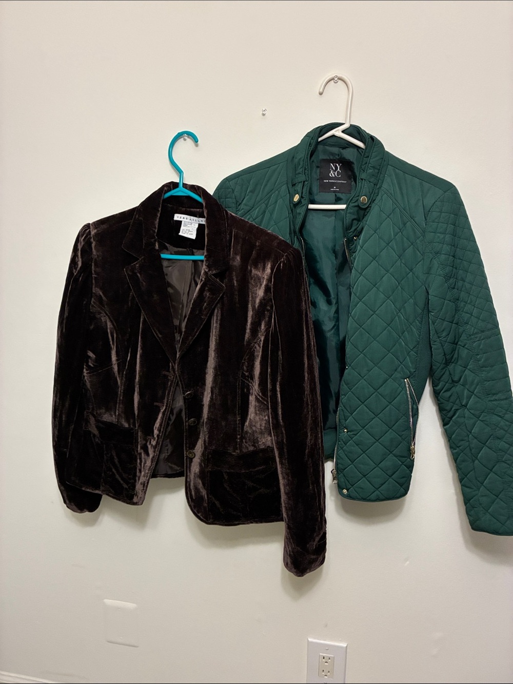 New York & Company Quilted Hunter Green Jacket - Women's Zip Front
